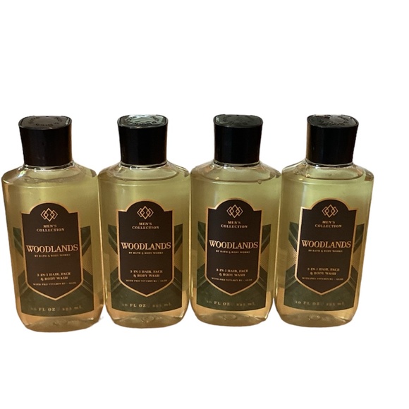 4 WOODLANDS 3 IN 1 Hair Face & Body Wash Men’s Collection Bath & Body Works New